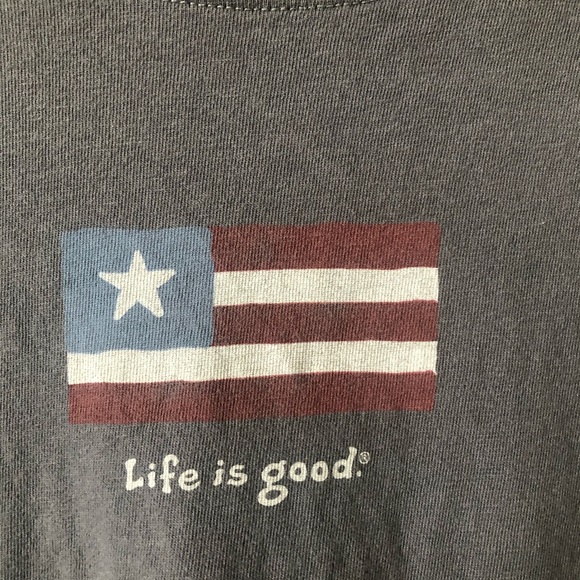 Life is Good Long Sleeve Gray T-Shirt - Picture 3 of 5